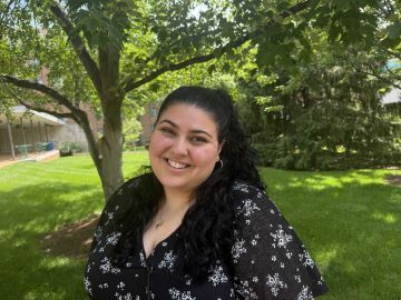 Gabby Sabat outside